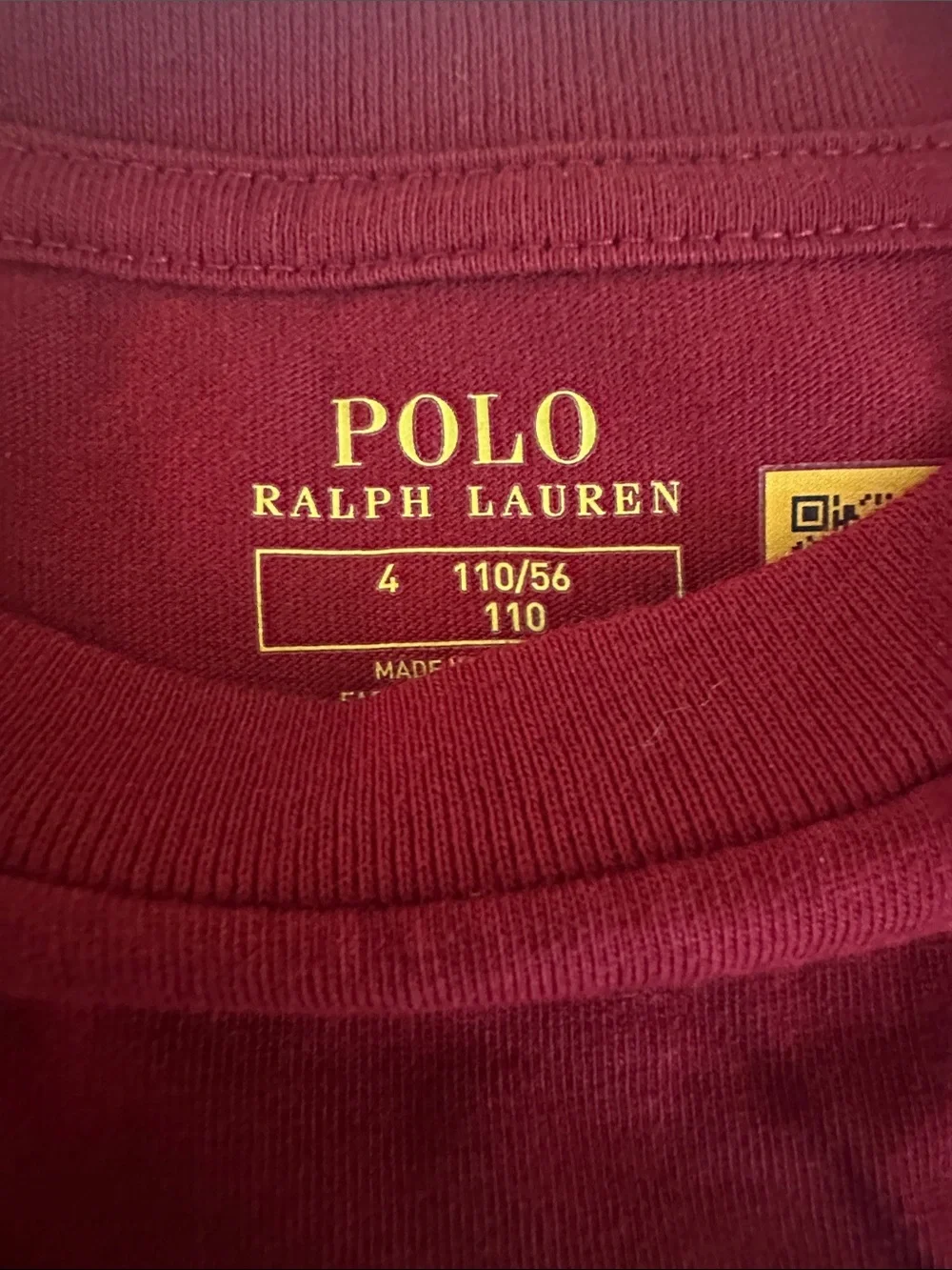 Ralph Lauren Kids Polo Bear Long-Sleeve Tee - Burgundy
